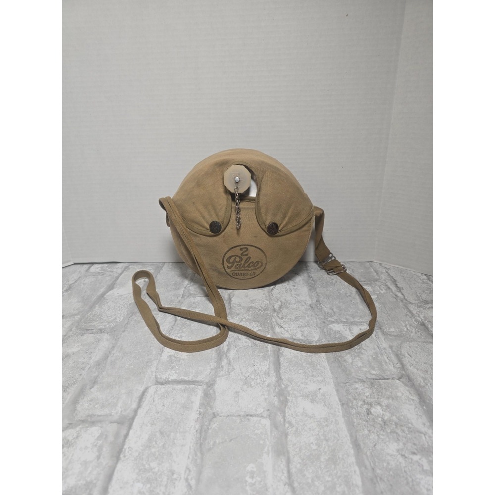 Vintage Palco 2 Quart-er‎ Military Boy Scout Canteen Shoulder Carry Aluminum